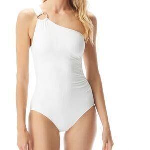 MICHAEL KORS NWT One Shoulder Underwire O-ring One Piece Swimsuit 8 M